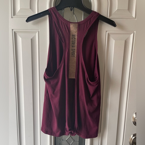 Victoria Sport Tops - Victoria Sport Burgundy Size M Tie Tank Top